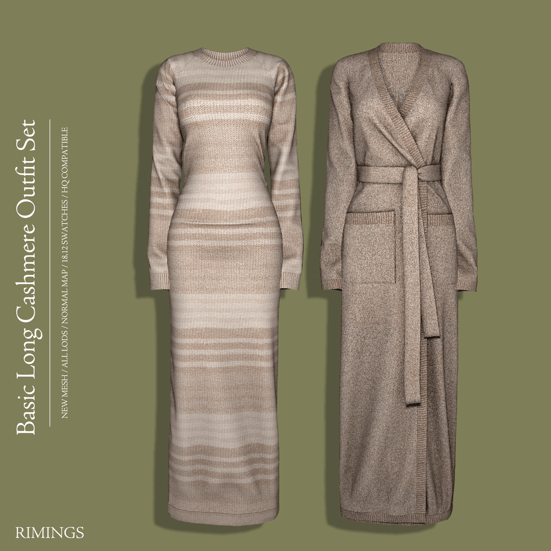 Сет одежды Basic Long Cashmere Outfit Set